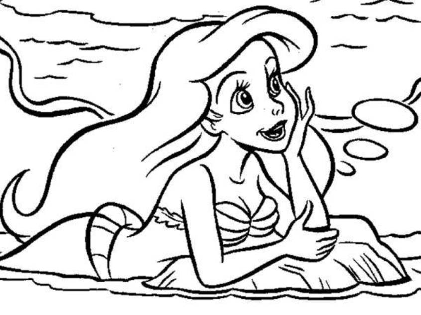 Plansa de colorat cu Mica Sirena 2 12